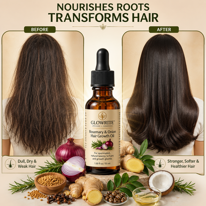 GlowRite Organic  Rosemary & Onion Hair Growth Oil