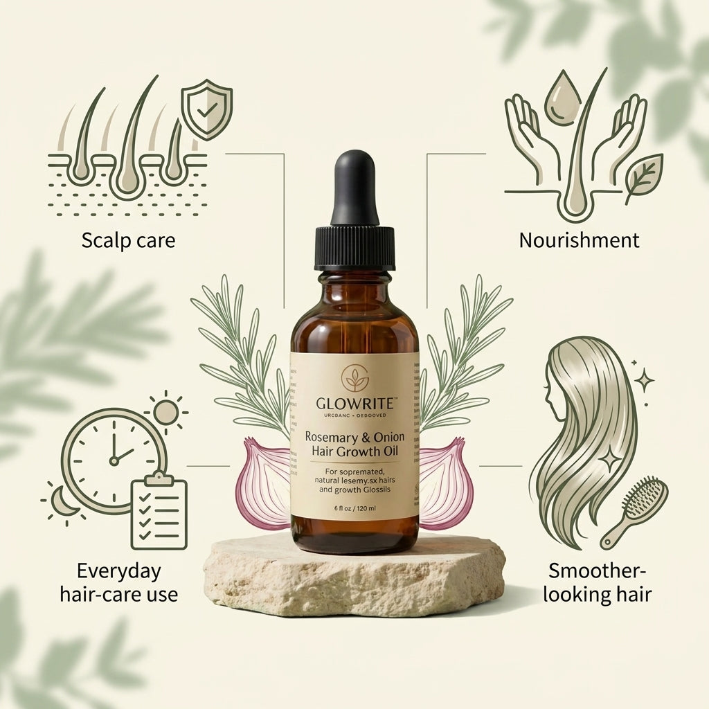 GlowRite Rosemary & Onion Hair Growth Oil – 100ml
