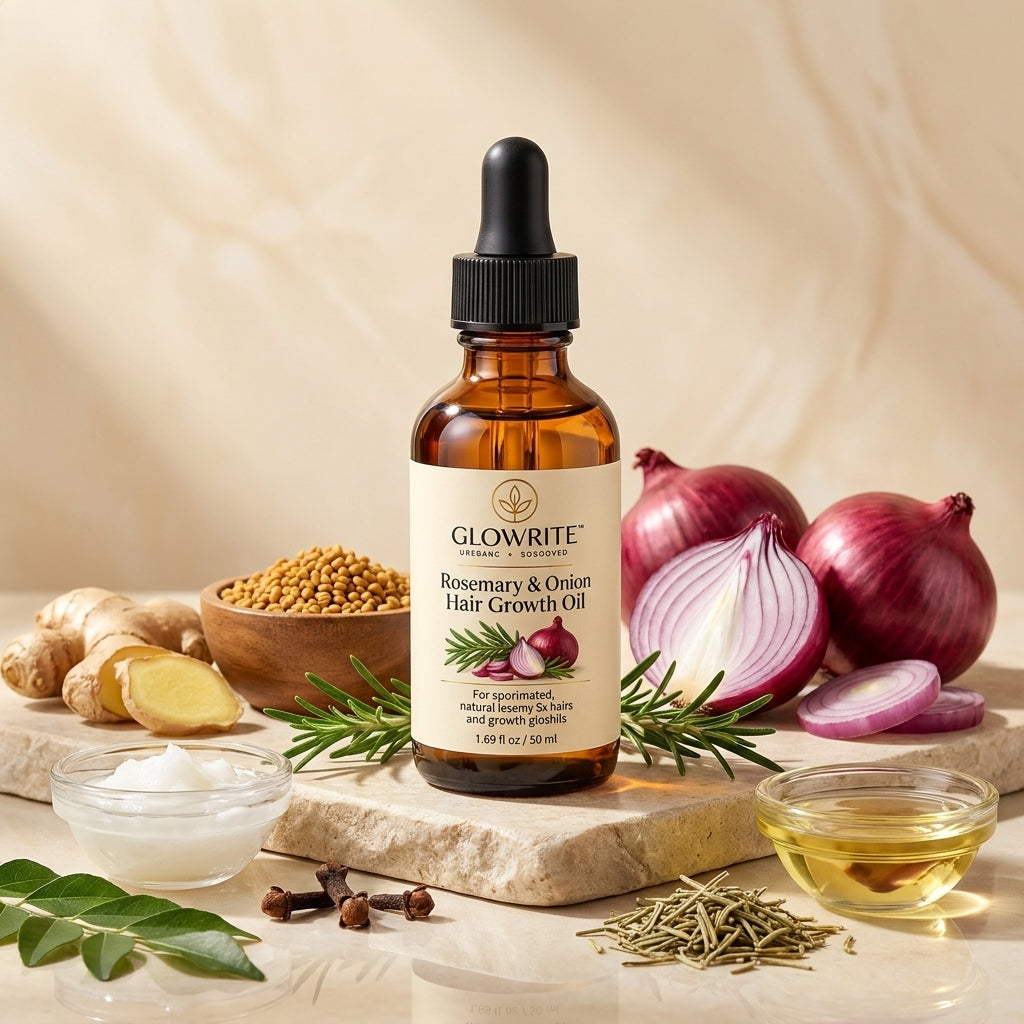 GlowRite Organic  Rosemary & Onion Hair Growth Oil