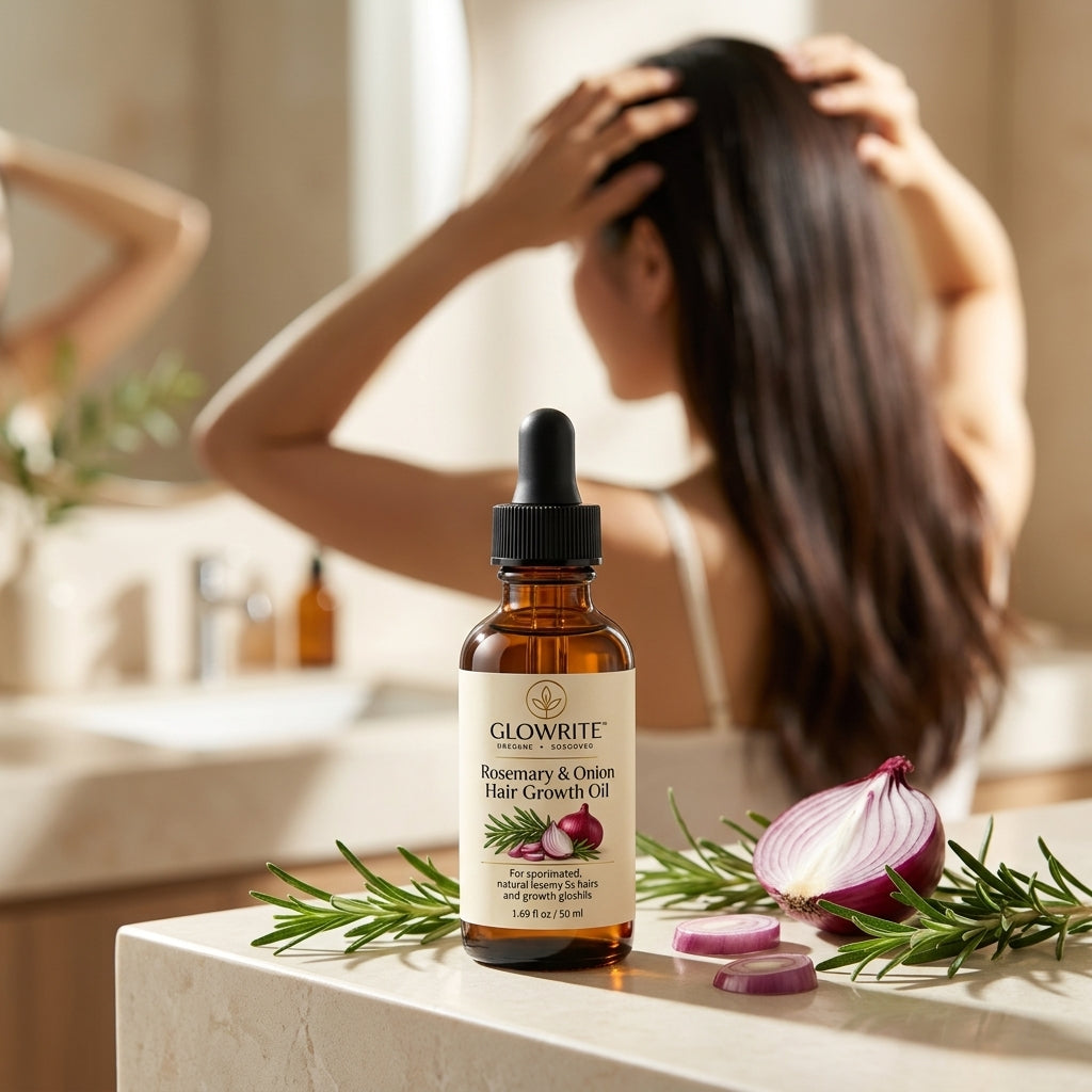 GlowRite Organic  Rosemary & Onion Hair Growth Oil